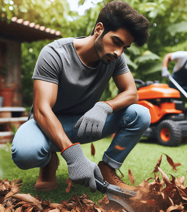 Stone pathway installation